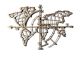 Décoration murale Filum mappemonde points cardinaux L95xH65cm Métal Or et LED