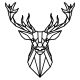 Décoration murale Filum Tête de cerf L60xH65cm Métal Noir