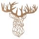 Décoration murale Filum tête de cerf tournée L50xH49cm Métal Cuivre