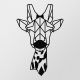 Décoration murale Filum tête de girafe L33xH50cm Métal Noir