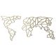 Décoration murale Filumap L170xH85cm mappemonde géométrique Métal Or