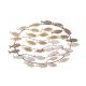 Décoration murale groupe de poissons Karura L94xH58cm Métal Blanc, Marron et Or