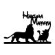 Décoration murale « Hakuna Matata » Valna L58xH39cm Métal Noir