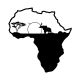 Décoration murale Illilar L55xH57cm Afrique semi-plein et éléphant au savane Métal Noir
