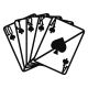 Décoration murale jeu de cartes Ivey L60xH45cm Métal Noir