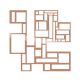 Décoration murale Lyari L50xH50cm Mosaïque géométrique Métal Cuivre