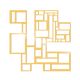 Décoration murale Lyari L50xH50cm Mosaïque géométrique Métal Or