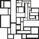Décoration murale Lyaria L50xH50cm Mosaïque géométrique Métal Noir