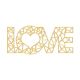 Décoration murale Maddox L50xH20cm « LOVE » géométrique Métal Or