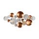Décoration murale miroir Grifola L116xH60cm Métal Bronze