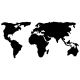 Décoration murale Riltin Mapp de la terre L125xH60cm Métal Noir