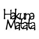 Décoration murale Rowan L69xH47cm « Hakuna Matata » Métal Noir