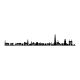 Décoration murale silhouette d'horizon de ville Austin L120xH19cm Métal Noir