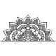 Décoration murale Skyler L153xH78cm demi mandala perles feuilles Métal Noir