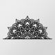 Décoration murale Skyler L160xH77cm demi mandala rosace fleurs Métal Noir