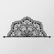 Décoration murale Skyler L190xH70cm demi mandala rosace volutes Métal Noir