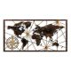 Décoration murale Trixie Mapp de la terre L120xH60cm Métal Marron et Or