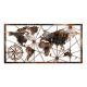Décoration murale Trixie Mapp de la terre L120xH60cm Métal Marron et Noir