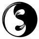 Décoration murale Yin Yang D48cm Métal Noir