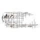 Décorative murale design Wayl L100xH45cm Métal Noir et Argent