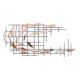 Décorative murale design Wayl L100xH45cm Métal Noir et Bronze