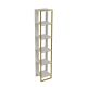 Ensembe de 2 bibliothèques Luxoria H178,5cm Bois Blanc effet marbre et Métal Or