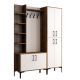 Ensemble armoire et porte manteau Vicente Bois foncé et Blanc