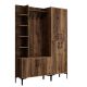 Ensemble armoire et porte manteau Vicente Bois foncé