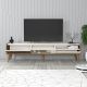 Ensemble de meubles de salon Oviva Bois foncé et Blanc crème