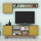 Ensemble meuble TV et étagère Waevo Bois et Jaune
