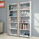Étagère bibliothèque 2 rangées Oppidanus L124cm Bois et Blanc