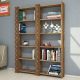 Étagère bibliothèque 2 rangées Oppidanus L124cm Bois Naturel
