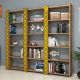 Étagère bibliothèque 3 rangées Oppidanus L184cm Bois Naturel et Jaune