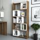 Étagère bibliothèque carrée Iussit H170 cm Mélaminé Noyer et Blanc