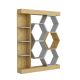 Étagère bibliothèque design Ebisu L140x177,4cm Bois clair et Blanc