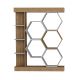 Étagère bibliothèque design Ebisu L140x177,4cm Bois foncé et Blanc