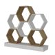 Étagère bibliothèque design Odicus L120xH109cm Bois Clair et Blanc
