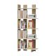 Étagère bibliothèque Galanda L65xH150cm Chêne clair et Blanc