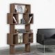 Étagère bibliothèque Iussit H160 cm Mélaminé Chêne foncé
