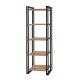 Étagère bibliothèque Operarius L60cm Bois clair et Métal Noir