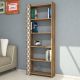 Étagère bibliothèque Oppidanus L64cm Bois naturel et Blanc créme