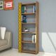 Étagère bibliothèque Oppidanus L64cm Bois naturel et Jaune