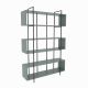 Étagère bibliothèque Trahan L120cm Métal Noir et Bois Vert
