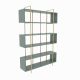 Étagère bibliothèque Trahan L120cm Métal Or et Bois Vert