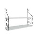 Étagère murale 2 tablettes Mitchell L72xH51cm Métal Noir et Bois Blanc