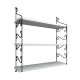 Étagère murale 3 tablettes Mitchell L72xH80cm Métal Noir et Bois Blanc