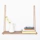 Étagère murale à corde Scott L60xH13cm Bois massif clair