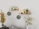 Étagère murale demi-cercle effet flottant Accordaem 41 x 17 x 16 cm Bois Métal Brun Doré