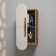 Étagère murale façade ovale Ellipsis L35xH80cm Bois et Blanc crème
