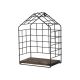 Étagère murale Laudatur L27xH37cm Bois Massif Naturel et Métal Noir